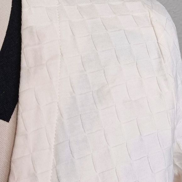 Madewell Checkerboard Jacquard Cream Textured Button-Up Blouse - Picture 7 of 15